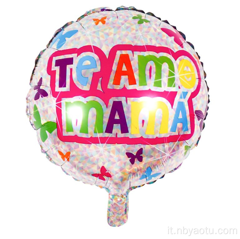 Te am palloncini di compleanno spagnolo Mama foglio elio pallone palloncini per la festa dei palloncini