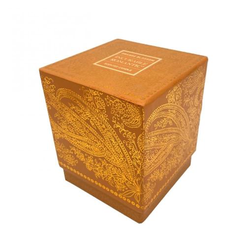 Papel de regalo elegante personalizado Insertar Caja de vela dorada