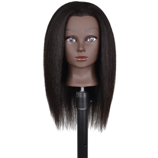 Wholesale Human Hair Training Practice Head Styling Dye Cutting Mannequin Manikin Head wigs for black women human hair