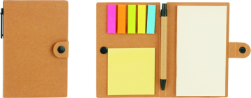 Notebook kombinacji z lepką i piórem