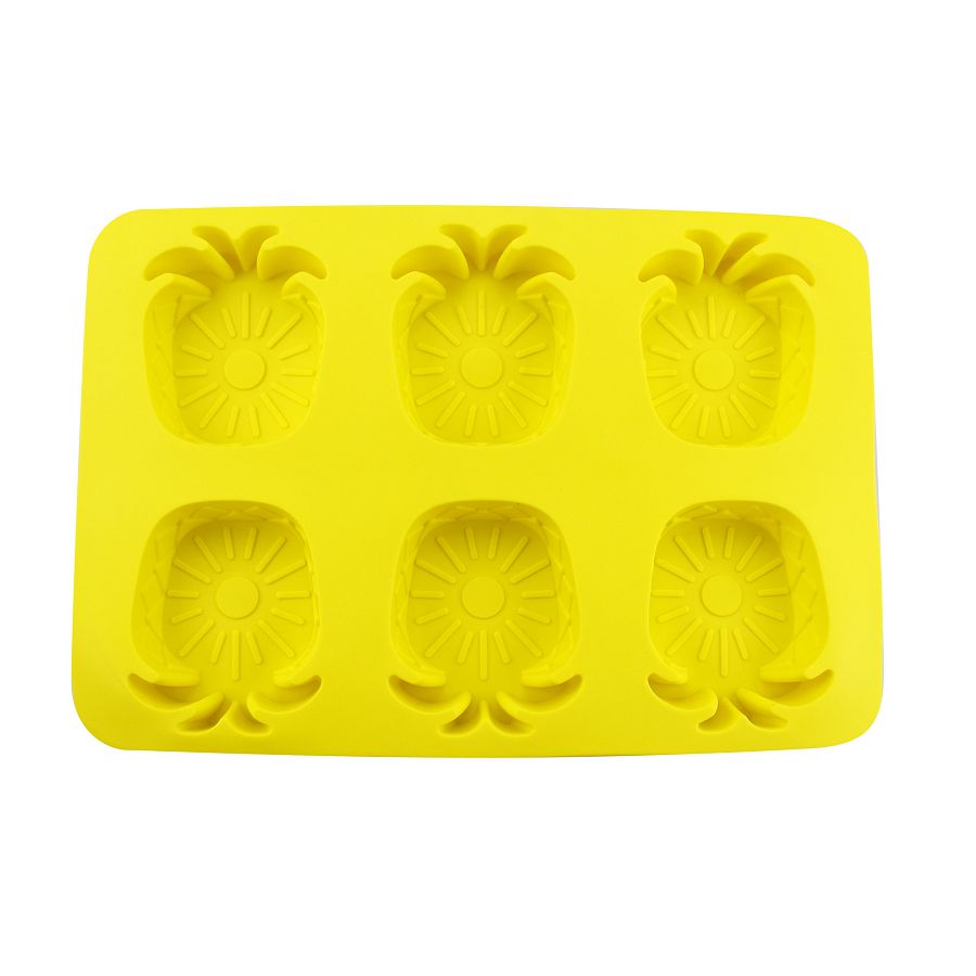 Molde para sartén para muffins, cupcake, silicona, antiadherente, 6 tazas