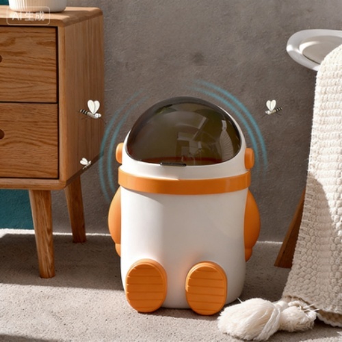 Large Space Theme Trash Can for Living Room Bathroom Waste Bin