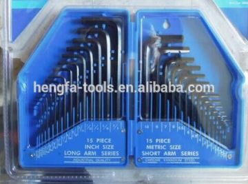 Ratchet hex key 1/16"-3/8" set