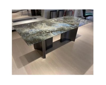 Customized Luxury Stone Blue Emerald Granite Slab - Modern Polished Surface for Hotel Tabletop