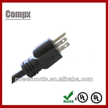 4/10/13/15A 125V ul 3 pin power cord