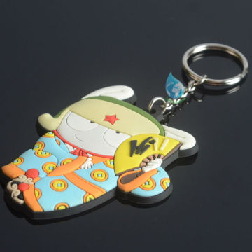 2014 promotional plastic silicone key chains