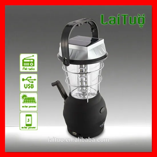 Can hand crank LED solar lights camping lighting garden lighting