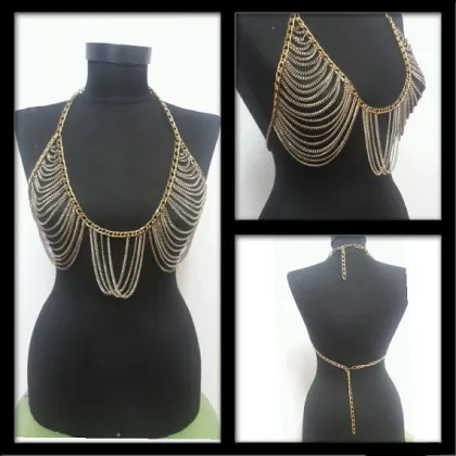 Body Chain Necklace Jewelry Chain Tassel Bib Necklace