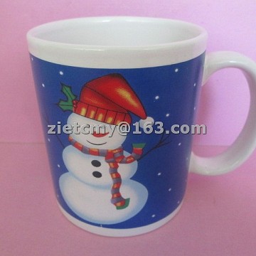 bulk 11oz christmas ceramic coffee mugs with snowman decal