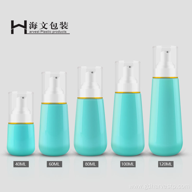 High Quality Empty Plastic Green Lotion Pump Bottle