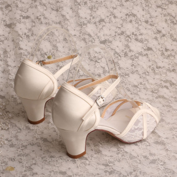 Sandalias con tacón de bloque de boda