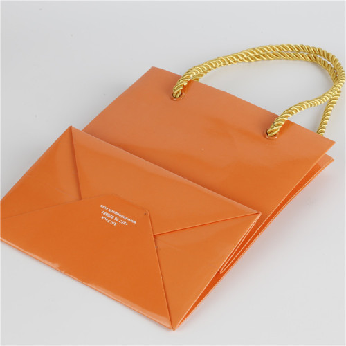 Custom Printed Paper Gift Shopping Bags With Handles