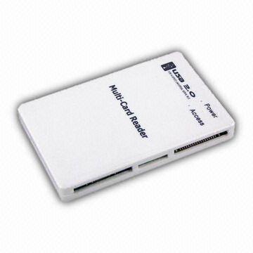 Card Reader, Supports CF I, CF II, Micro Driver, SD, SDHC, and Mini SD