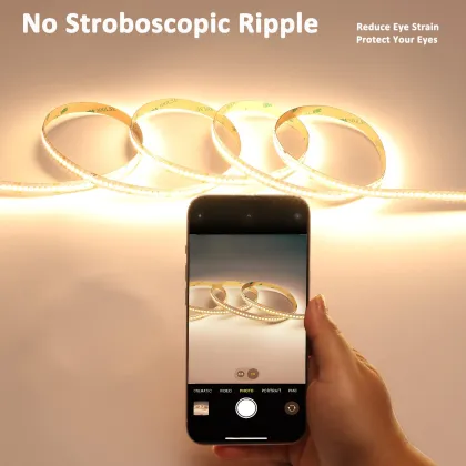 High Lumens 2835 SMD LED Strip, 192 LEDs, 200LM/W, Custom 8mm 24V 3000K Warm Light