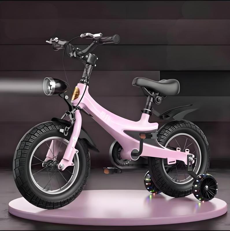 Cool children's bicycle with auxiliary wheels