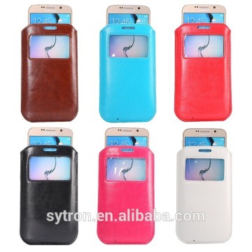 Wholesale Cheap Pouch Leather Smart Case for Iphone 6s with Window
