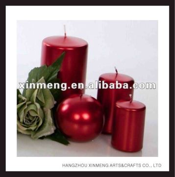 Elegant Matallic Pillar Candle
