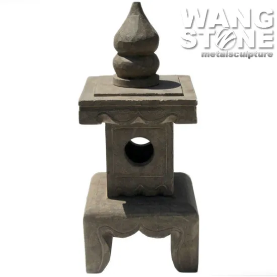 Japanese Pagoda Stone Outdoor Lantern Stand