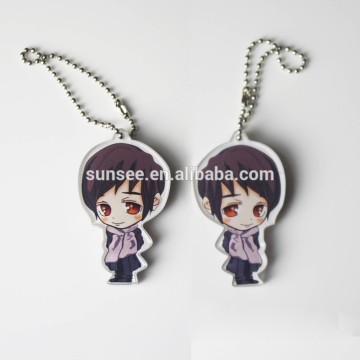 pvc key chain with anime printing for promotional