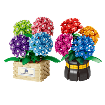 Hot Sale: Creative Flower Potted Plant Building Blocks Series - Kids MOC Small Particle Plastic Puzzle Building Blocks Toys