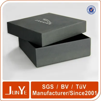 silvery foil logo black square cardboard men wallet box