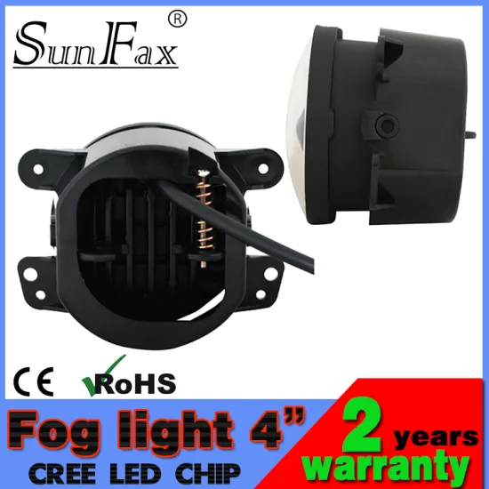 Factocy price! 4inch 30w 1800lm led headlight fog light, round jeep car led fog lamp with halo ring