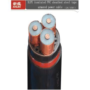 26/35KV XLPE Insulated Steel Tape Armored  PVC Sheathed Power Cable