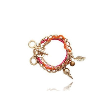Popularity with metal accessories girls new fashion thin rubber bracelers 2013