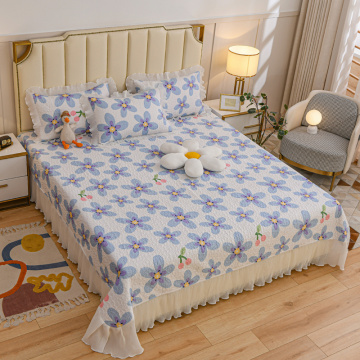 Custom Home textile cartoon promotion cotton bedspread sets
