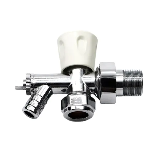 Manual thermostatic radiator valve for heating system nickel plated  heater radiator valve with plastic handwheel