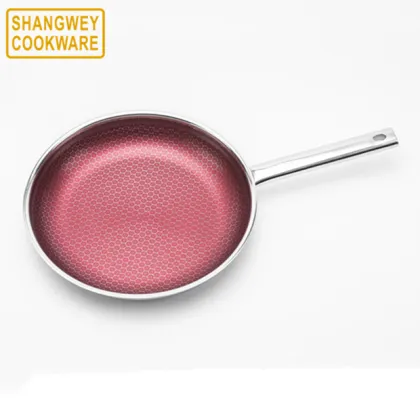 Shangwey 22 cm Food Grade Stainless Steel Fry Pan