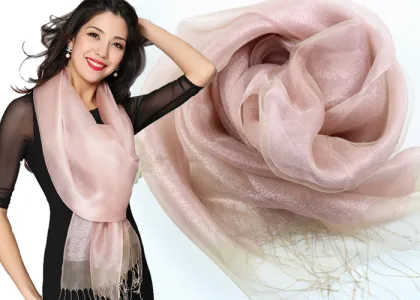 Fashion lady silk high-grade double grace scarves 15046