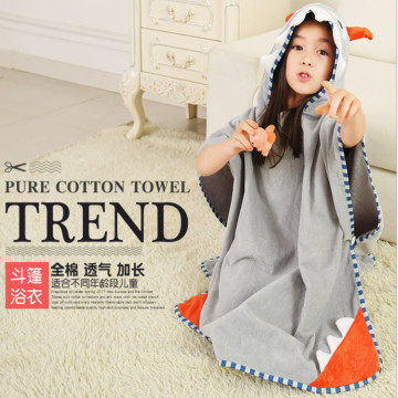 Kids cotton terry towel poncho