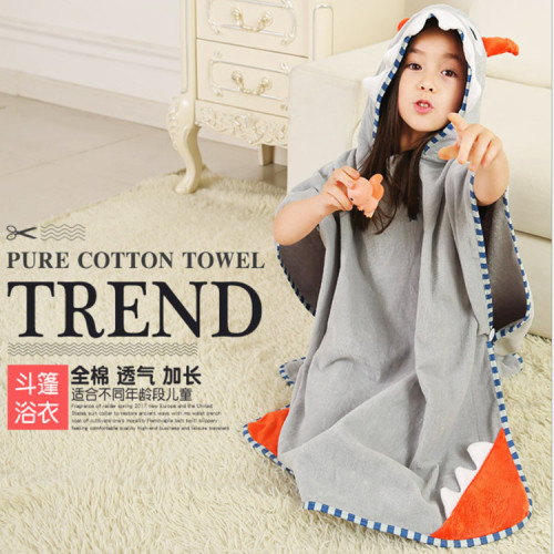 Kids cotton terry towel poncho