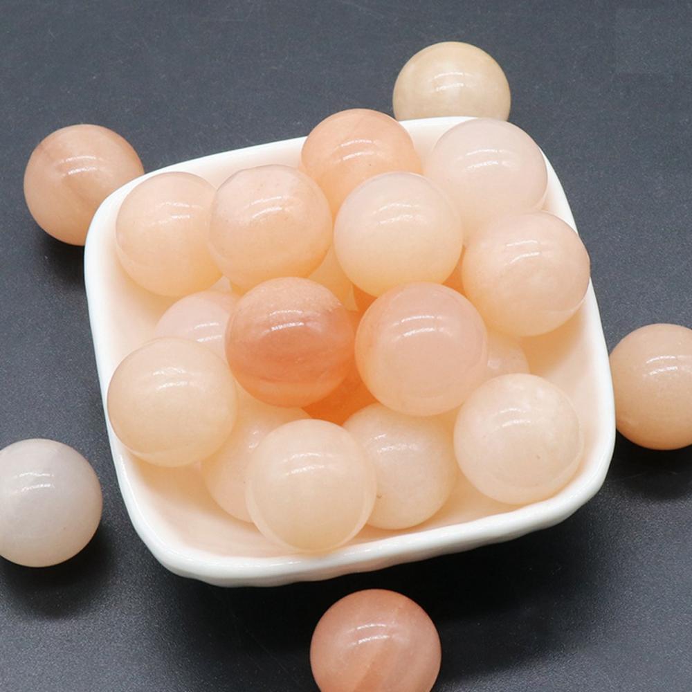 Bolas de chakra aventurina rosa de 20 mm para alivio del estrés meditación balanceando la decoración del hogar bulones de cristal esferas pulidas