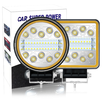 102W Yellow Angel Eyes LED Work Light for Cars and Trucks
