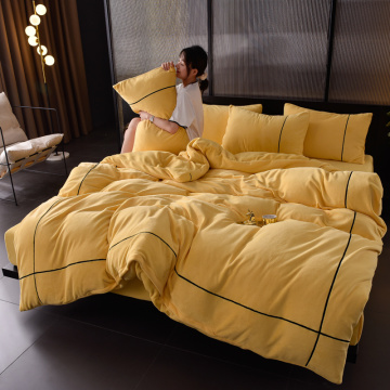 Wholesale microfiber solid velvet bedding set king size