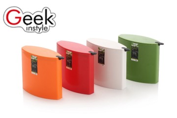 Small 4 colors plastic dustbin trash can