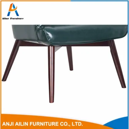 Deep green PU leather lesiure accent tub chair