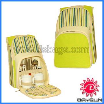 Patterned Picnic backpack for 2 persons