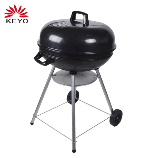 22 Inch Outdoor Garden Portable Two Wheels Kettle Charcoal Bbq Grill