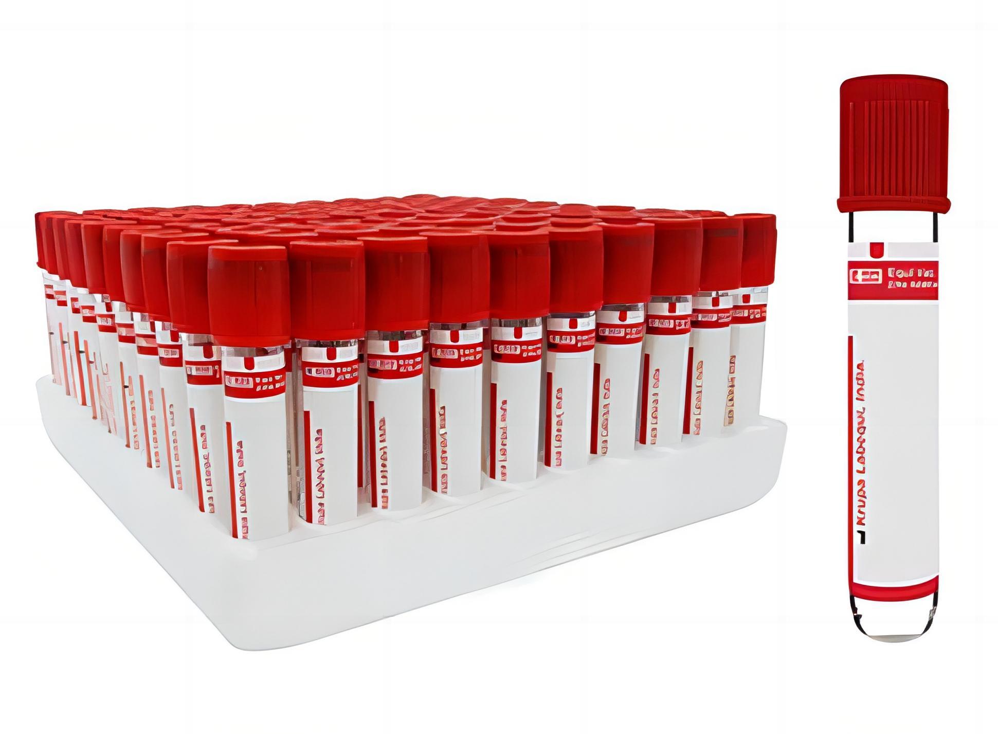 Red Vacuum blood collection tube