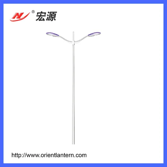 400*400 base plate conical steel lighting pole