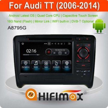 HIFIMAX Android 5.1 car dvd gps navigation system for AUDI TT 2006-2013 OBD DAB Quad Cord 16G HD 1080P