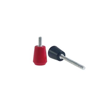 Black Bakelite Flat Top Handle Sleeve Knob Packing Machine with Iron Galvanized Screw Clamp