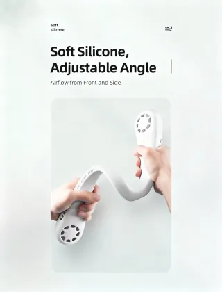 Neck Mounted Cooling Fan Leafless Safe 1 Second Cooling Dual Use for Office Outdoor Cooling Neck Fan