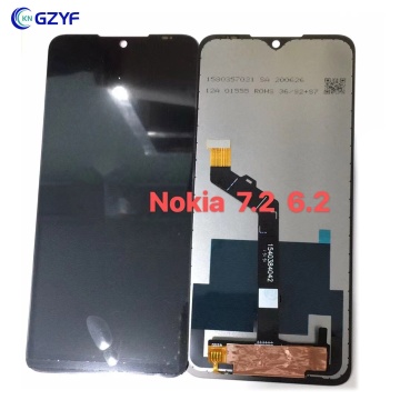 Pantalla de pantalla LCD original 6.3 con ensamblaje del digitalizador de pantalla táctil para Nokia 6.2/7.2 (TA-1198/TA-1200)