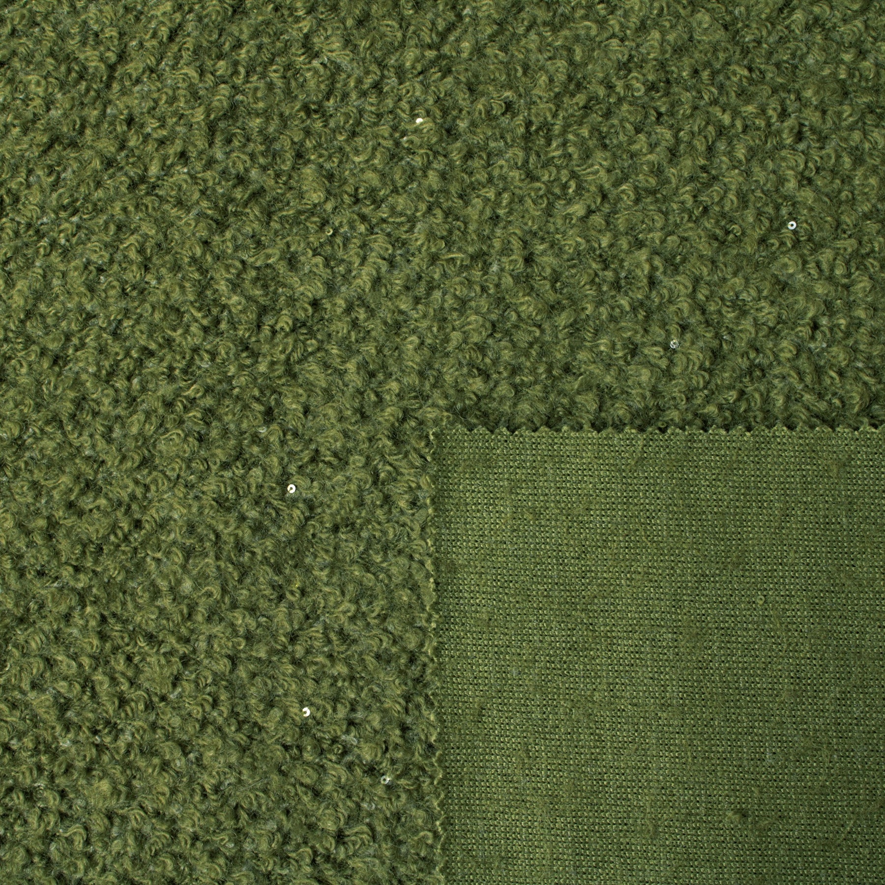 Wool Polyester Sequin Fabric