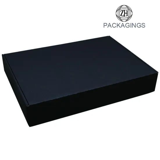 Retail matte black empty moving box