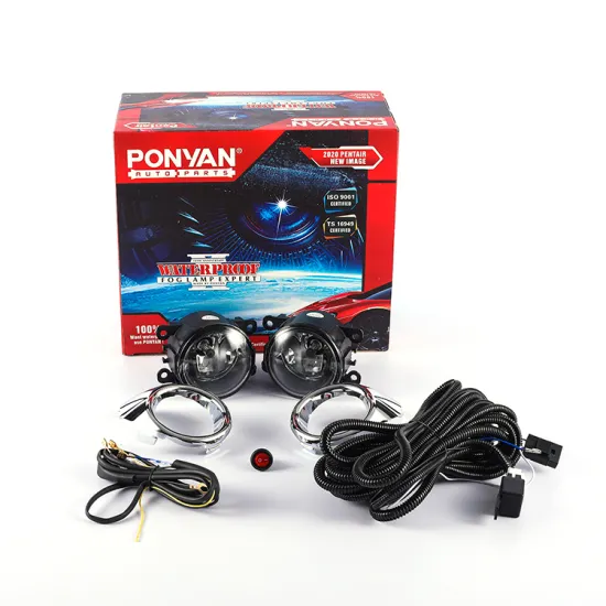 Custom Fog Lights for Ford Fiesta 2009-2012 with Chrome Cover